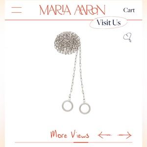 Marla Aaron Fine Square Link Chain in Silver 16” and silver baby lock